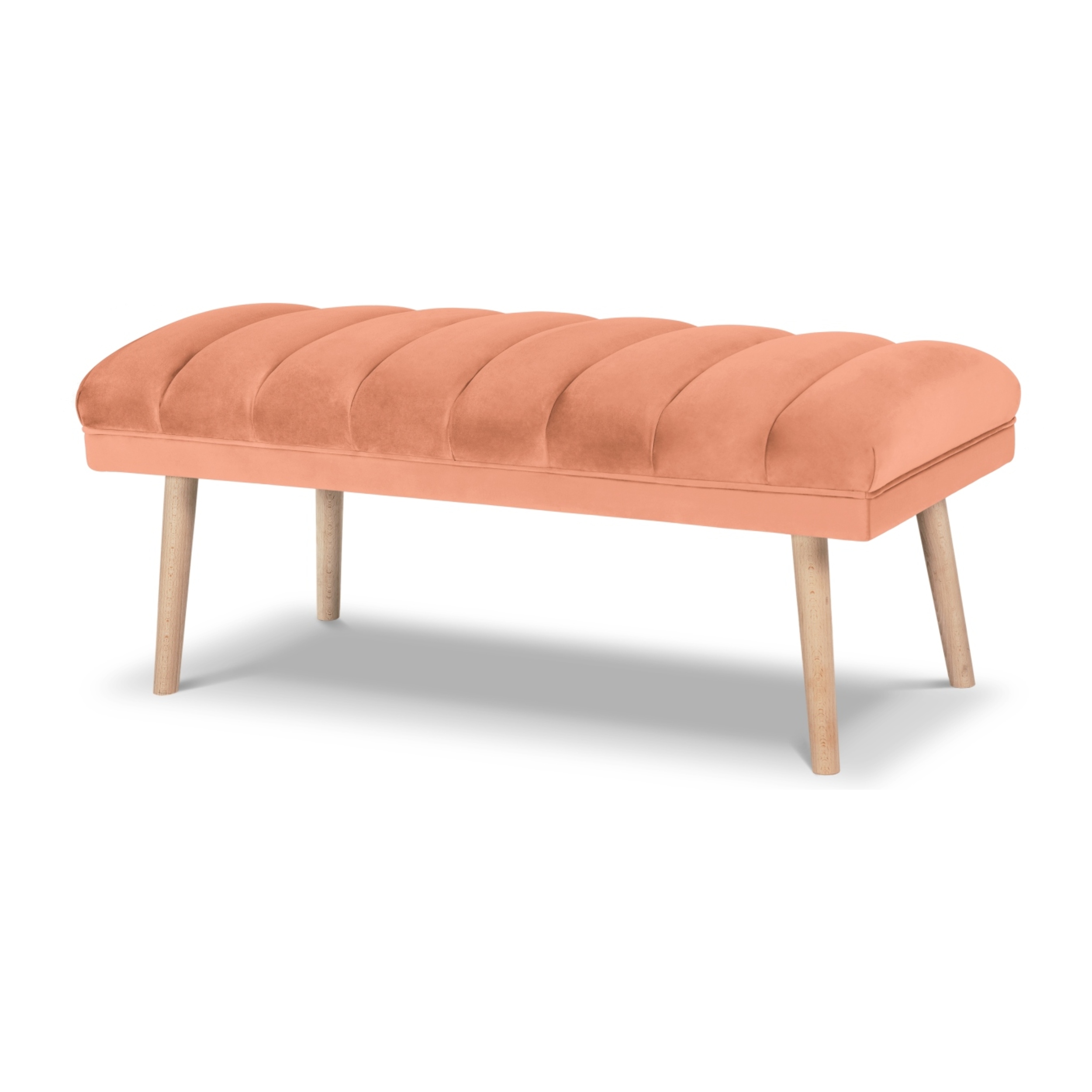 Banc "Frison" 2 places en velours rose