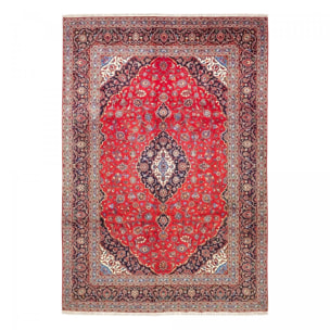 Tapis d'orient au motif oriental, noué main en laine, ARAL