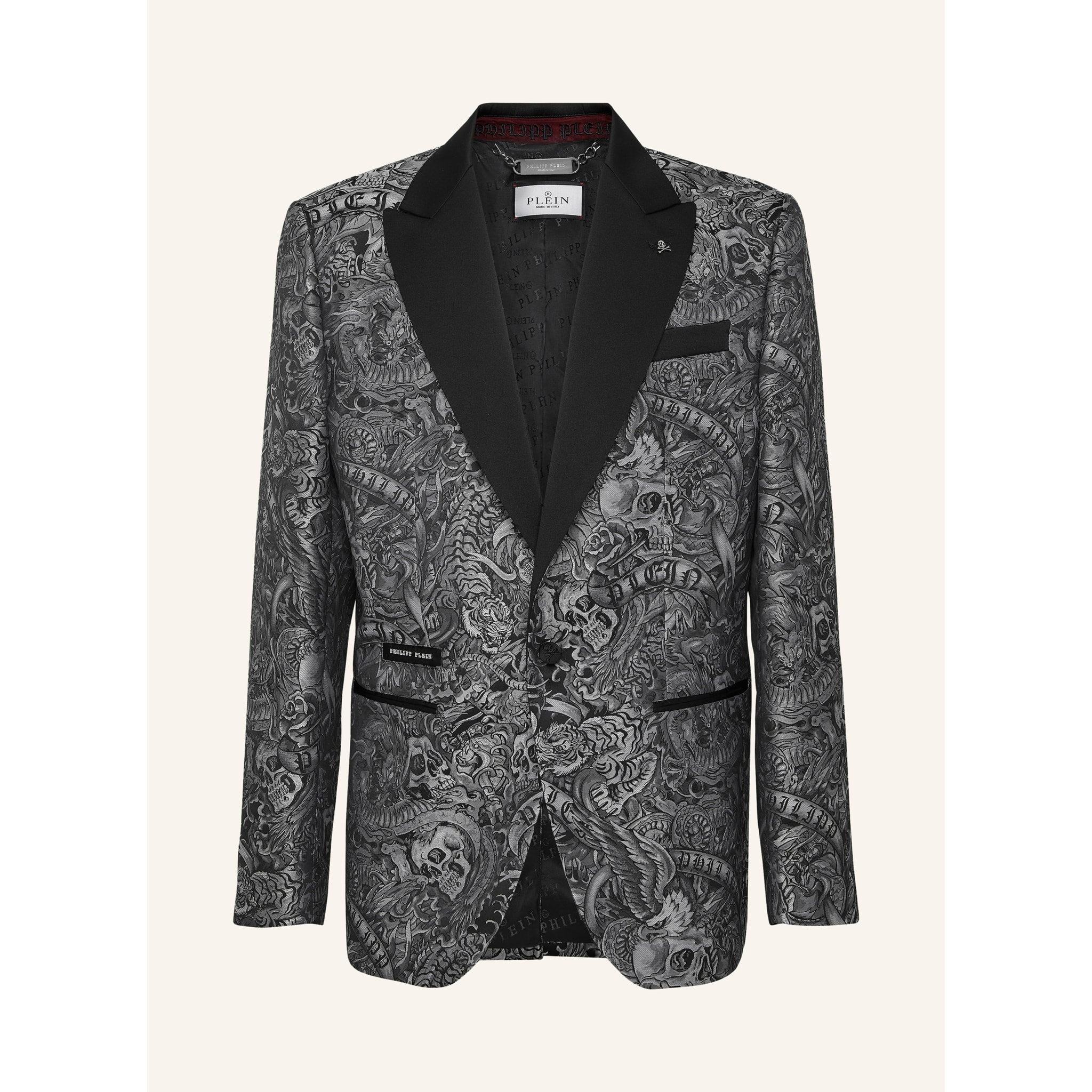 PHILIPP PLEIN Blazer de un botón Slim Fit TATTOO