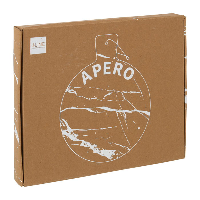 J-Line planche à fromage - noir/or