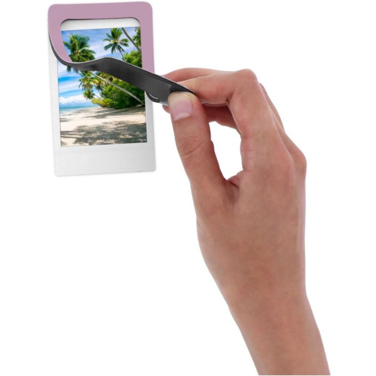 Cadre photo TNB x 5 violet-rose-gris clair- vert et bleu