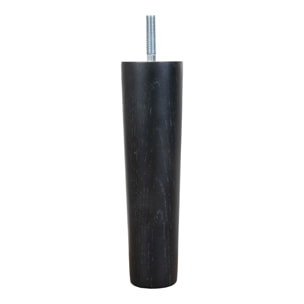 Gamba per divano Lido in faggio nero 4,5x16,5 cm