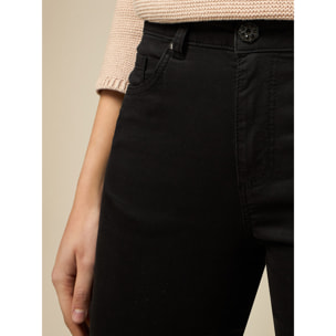 Oltre - Pantaloni regular misto tencel - Nero