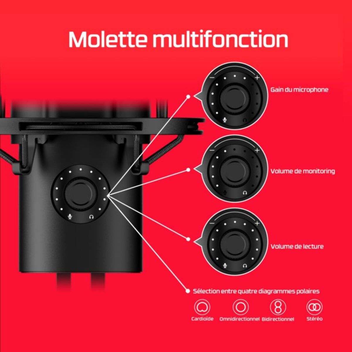 Micro Gamer HYPERX QuadCast 2 Black