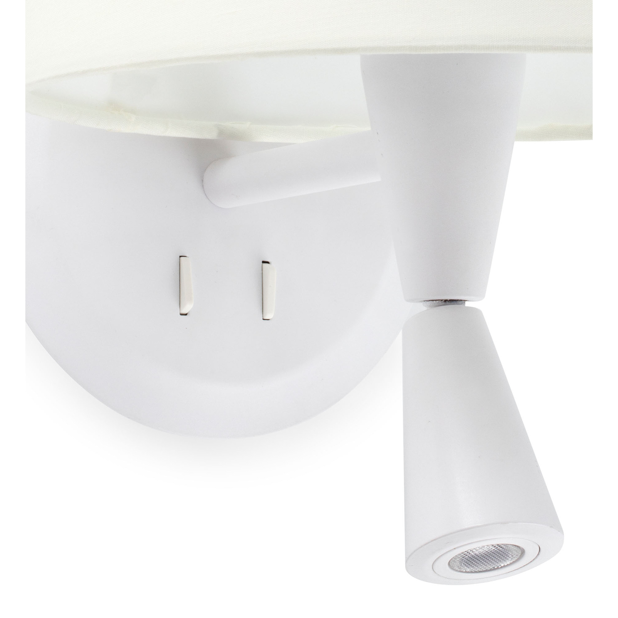 CONGA Lampe applique avec lecteur blanc/blanc