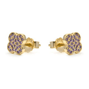 Pendientes Alsion acabado oro amarillo 18k