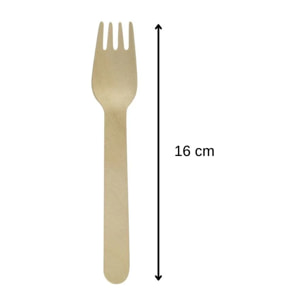 Set de 2 ustensiles de cuisine fourchette en bois Fackelmann Nature FSC