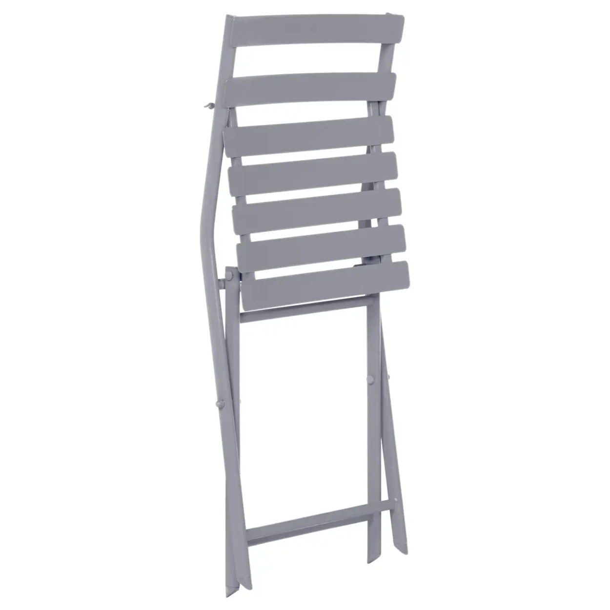 Chaise de jardin pliante "Greensboro" gris quartz en acier traité époxy