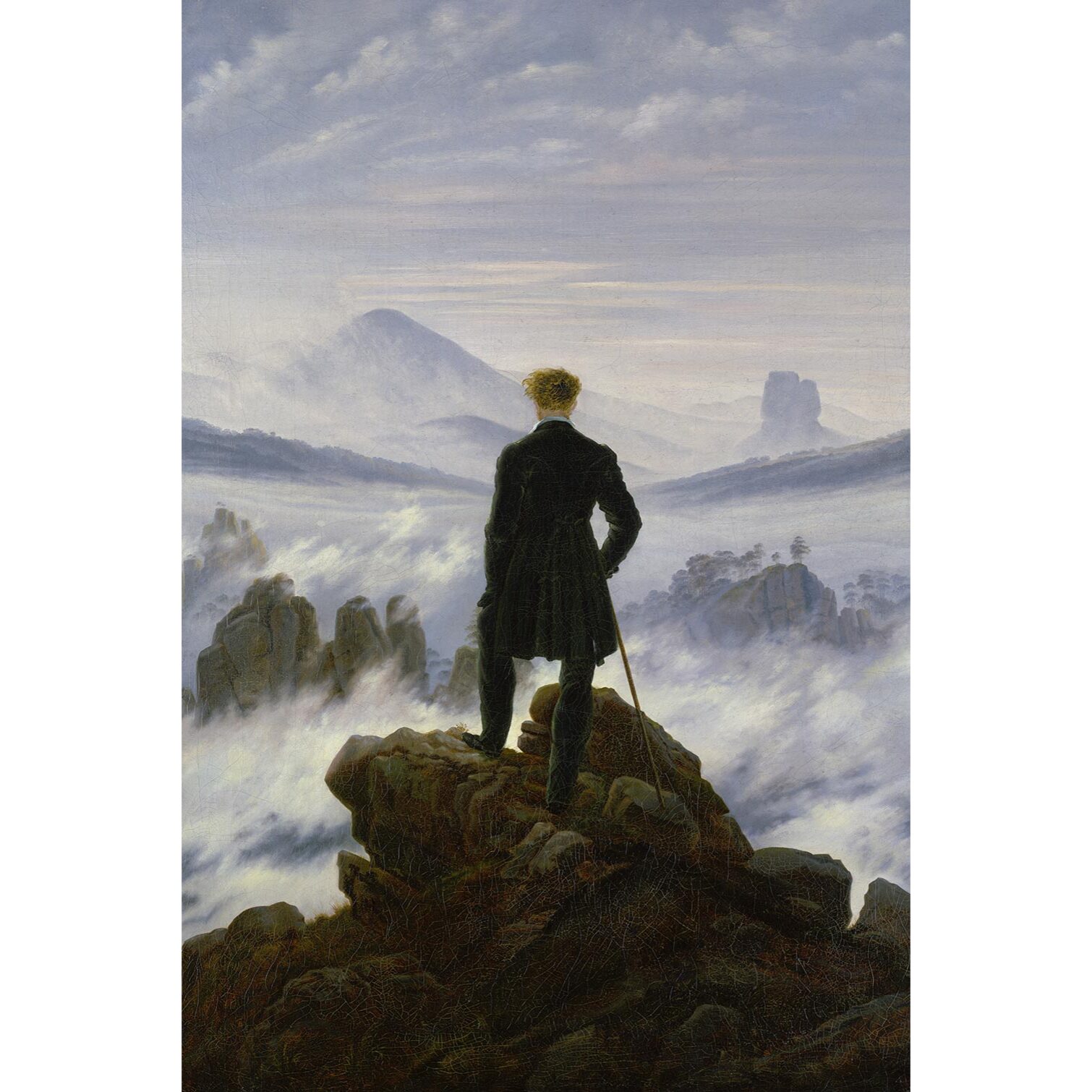Tableau la mer et le brouillard par caspar david friedrich  Tableau plexiglas