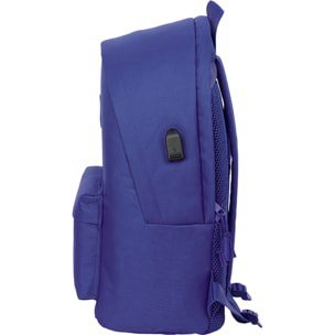 Mochila doble para portatil 15,6"+usb atco. de madrid teen dark blue