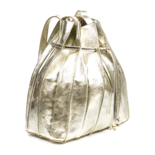 Albiolo bolso de hombro de mujer. Piel auténtica gamuza lacado.