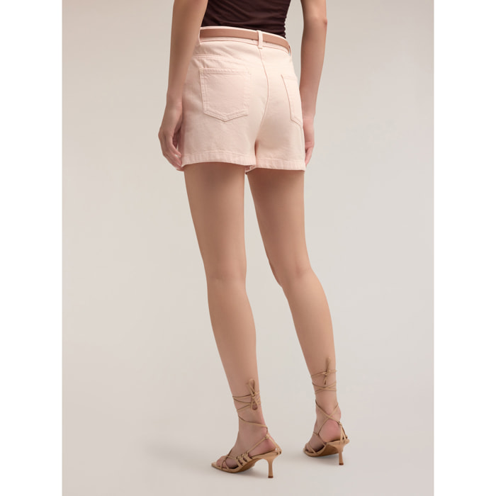 Motivi - Shorts de algodón de drill - Rosa