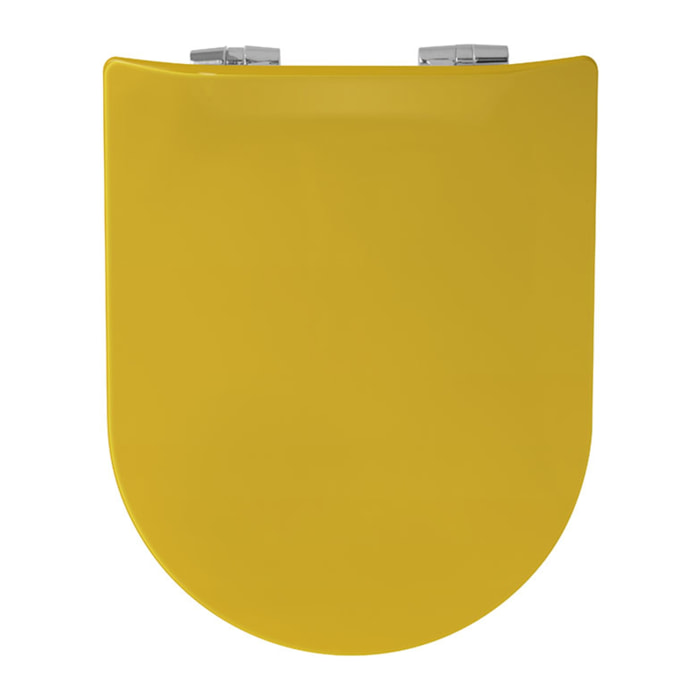 Abattant wood slim déclipsable uni - Jaune Curry