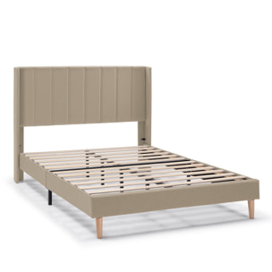 Estructura de cama tapizada Noelia de 30 cm Beige