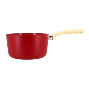 Casserole en aluminium 20cm rouge - compatible induction COLORAMA