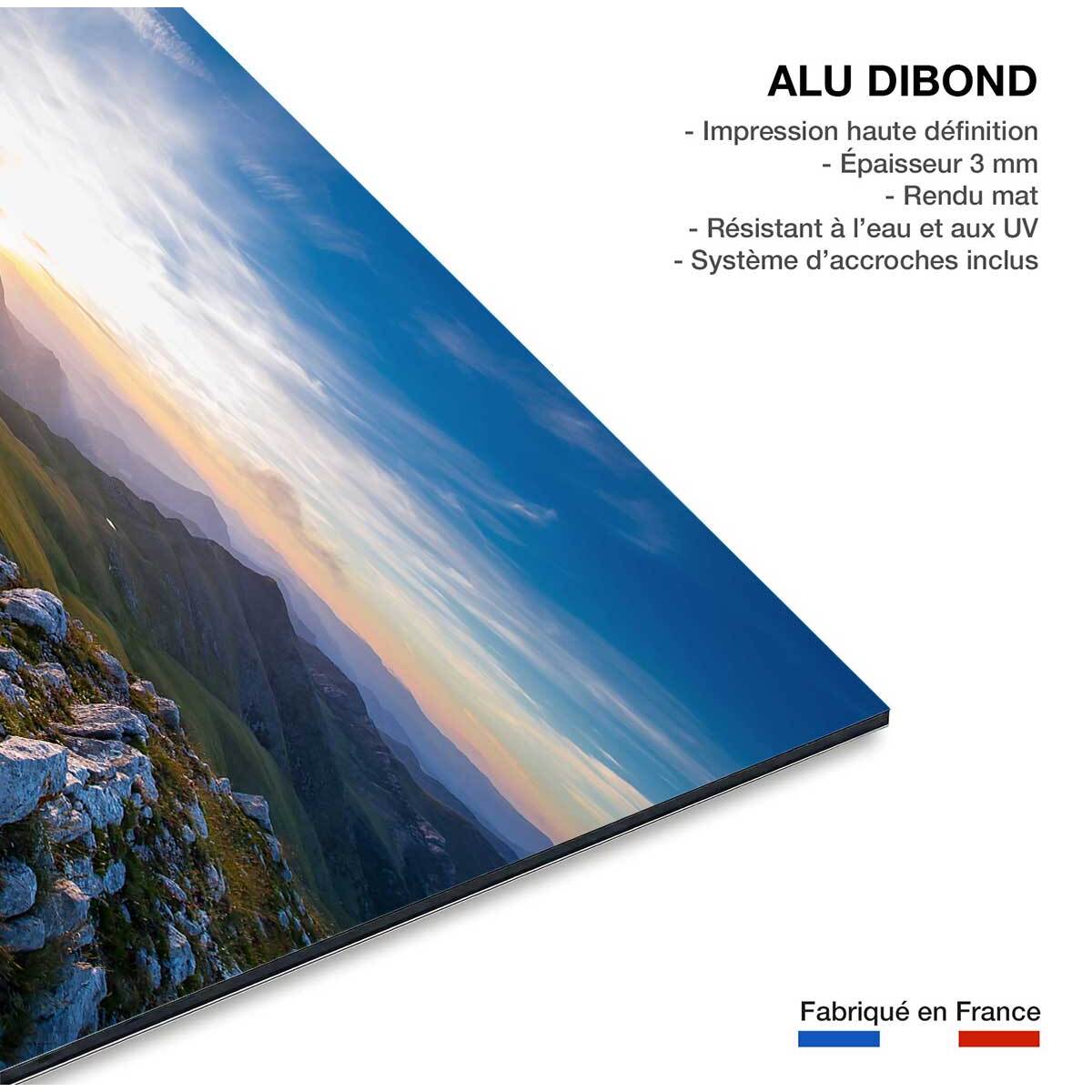 Tableau au sommet du mont chiran Tableau alu Dibond