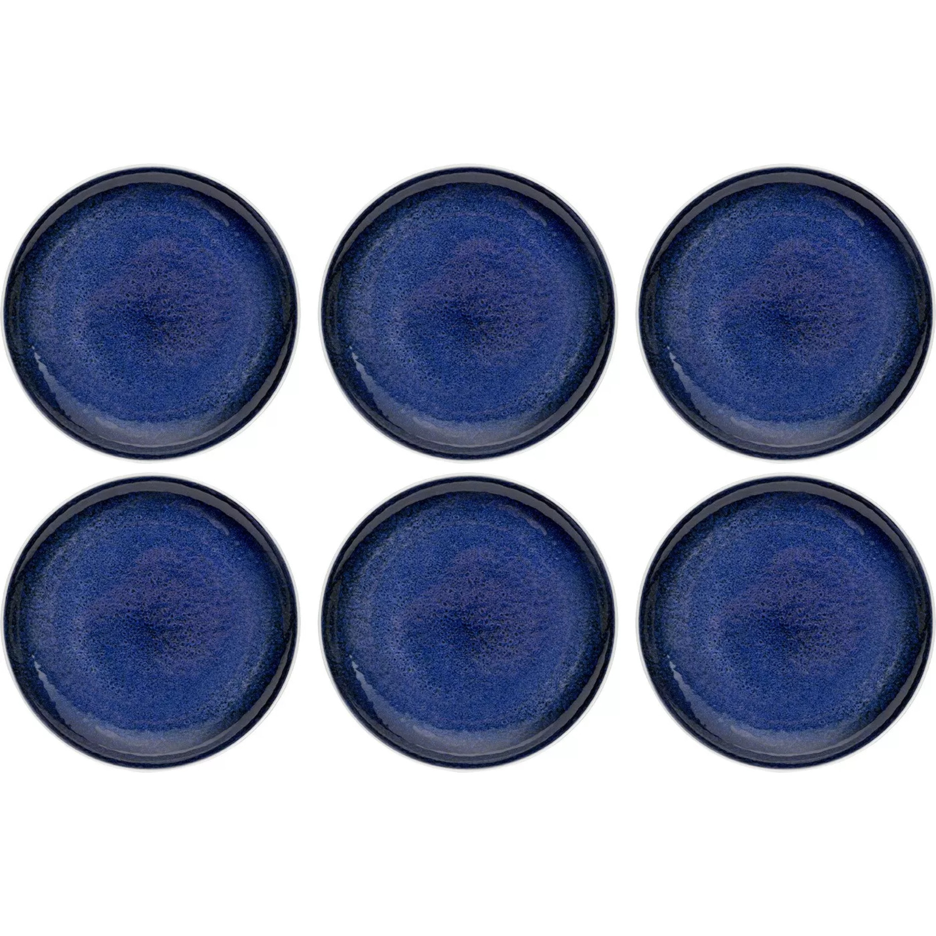 Assiettes Partito 22cm bleues set de 6 Kare Design