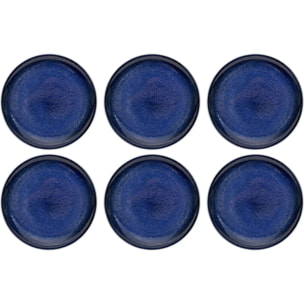 Assiettes Partito 22cm bleues set de 6 Kare Design