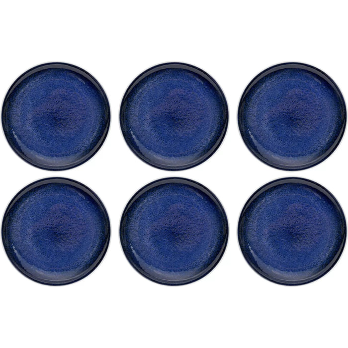 Assiettes Partito 22cm bleues set de 6 Kare Design