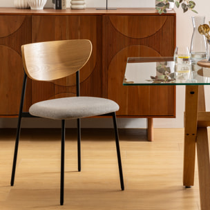 Lot de 2 Chaises de bureau "Jaisa" gris