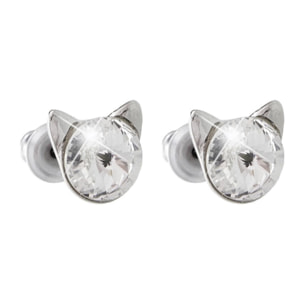 Pendientes Cat adornado con cristales de Swarovski