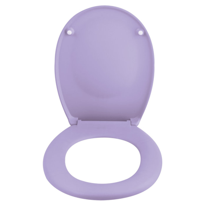 Abattant wc Thermo dur avec frein de chute NEELA Lavande - Charnières ABS Chromé Spirella