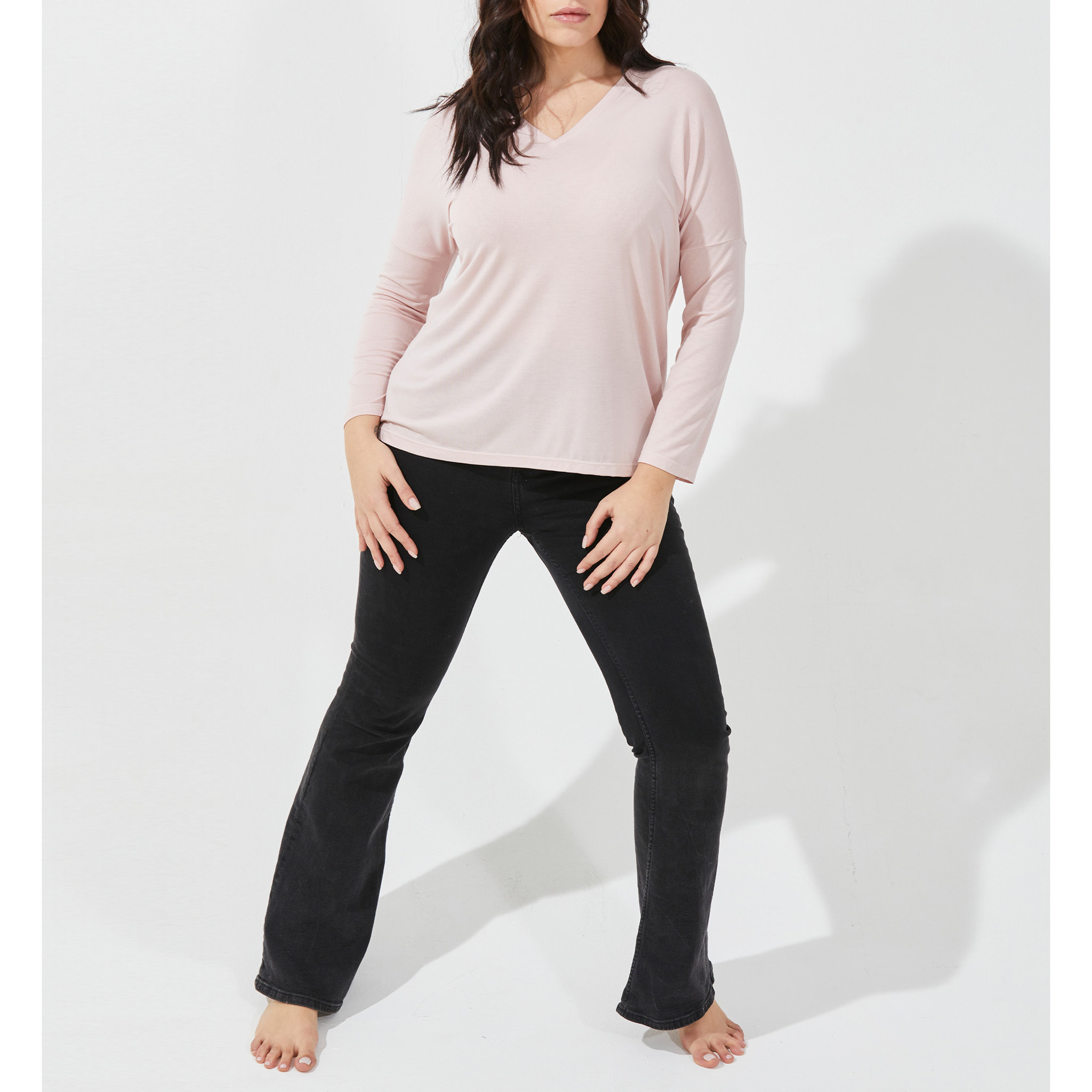 Maglia manica lunga in viscosa sostenibile vestibilità over