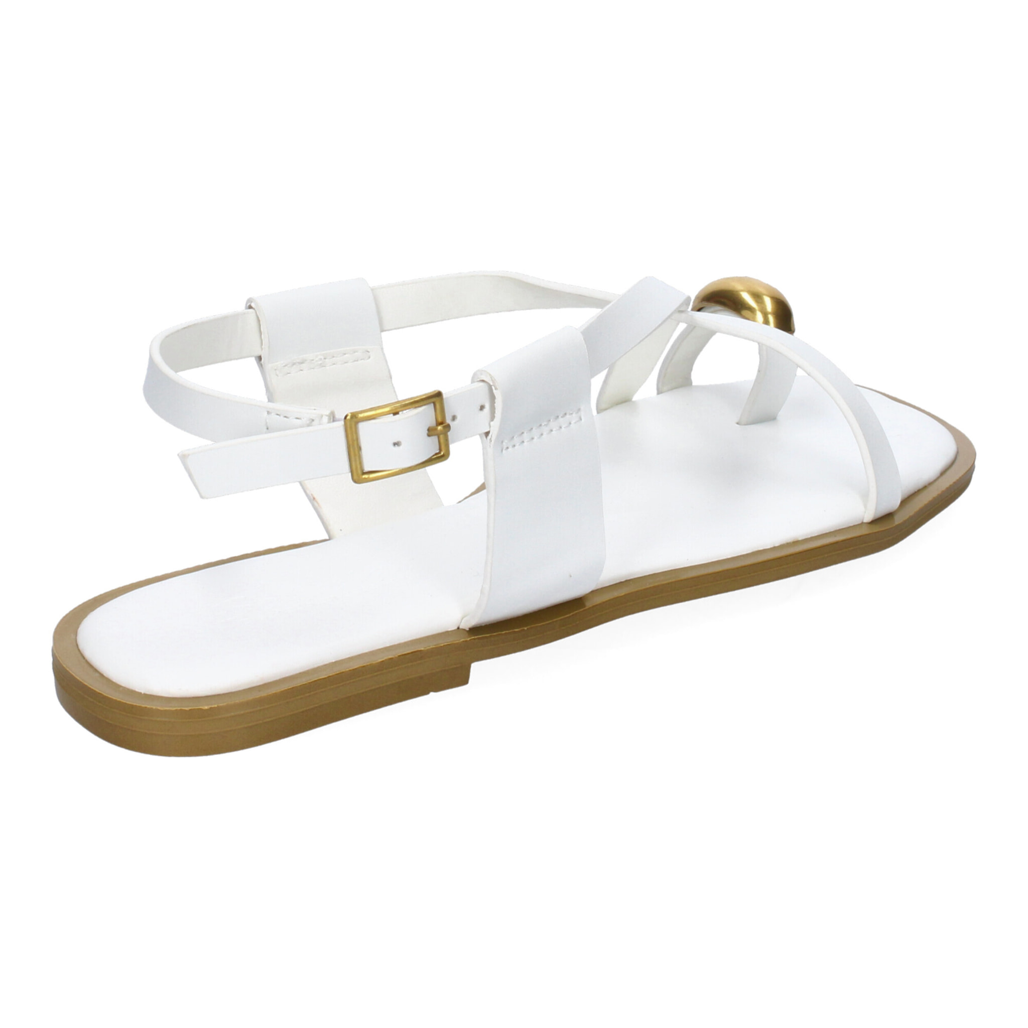 Sandalias Planas de Mujer, Diseño Comodo y Elegante con Cierre de Hebilla Ajustable