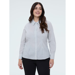 Fiorella Rubino - Camisa a rayas de algodón - Gris