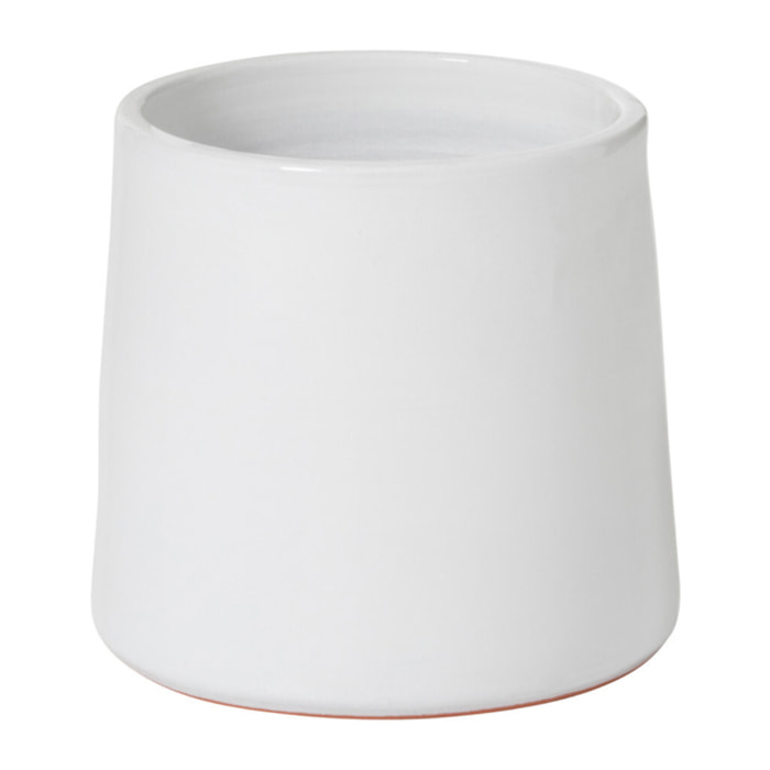 J-Line cache-pot Rond - céramique - blanc - small - 2 pièces - Ø 18 cm