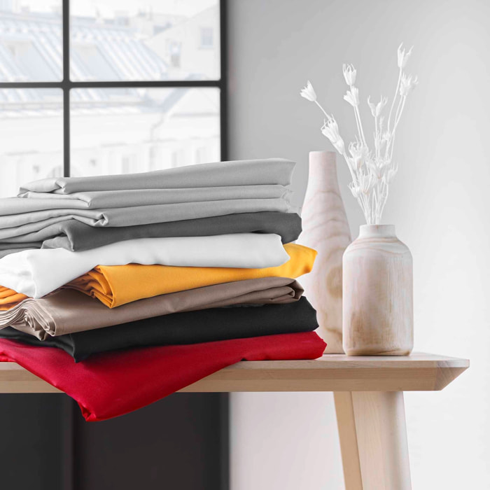 Nappe rectangulaire unie Essentiel - Rouge