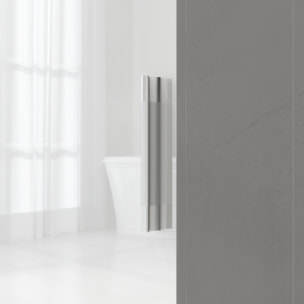 Columna de Baño de Pared Armario de Baño Estrecho con Estantes Ajustables y 2 Puertas Mueble de Baño Moderno para Espacio Pequeño 40x30x160 cm Blanco Brillo