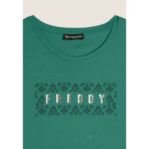 T-shirt in jersey leggero con grafica floreale