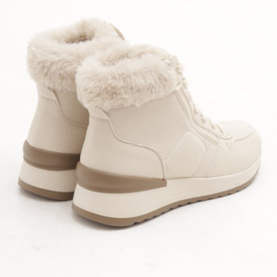 STIVALETTO SNEAKERS ZIP BEIGE
