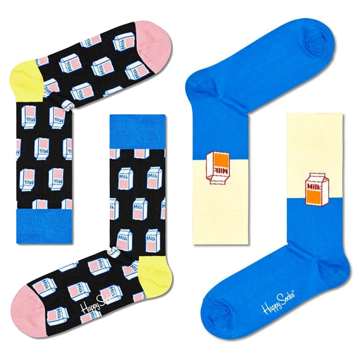 Pack de 2 calcetines blanco y negro Happy socks