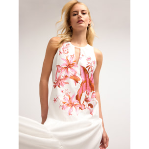 Motivi - Gestuftes Maxikleid mit Blumenmuster - Blanco