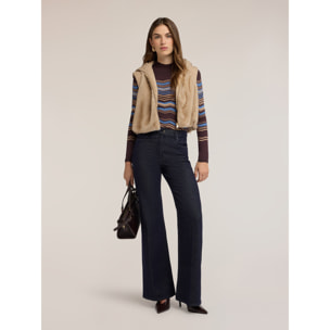 Motivi - Gilet con cappuccio e inserti trapuntati - Beige