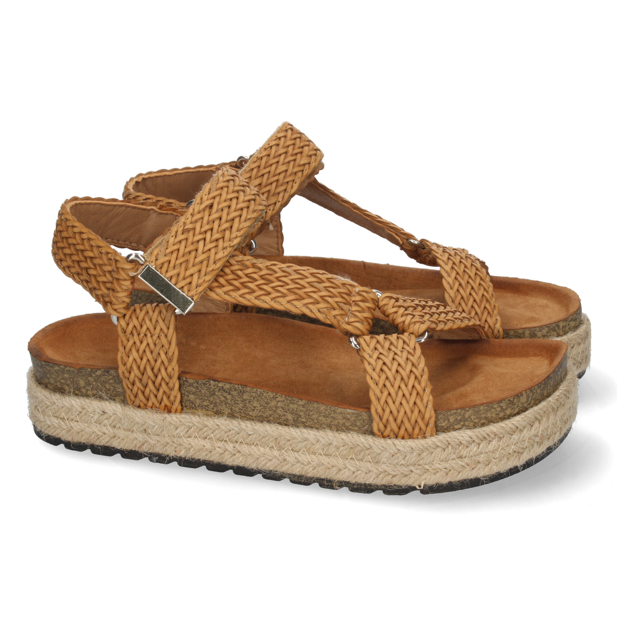 Sandalia con Yute y Cierre de cierre autoadherente