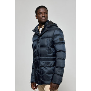 Abrigo azul marino Greenwich con bolsillos y capucha fija con detalles Polo Club