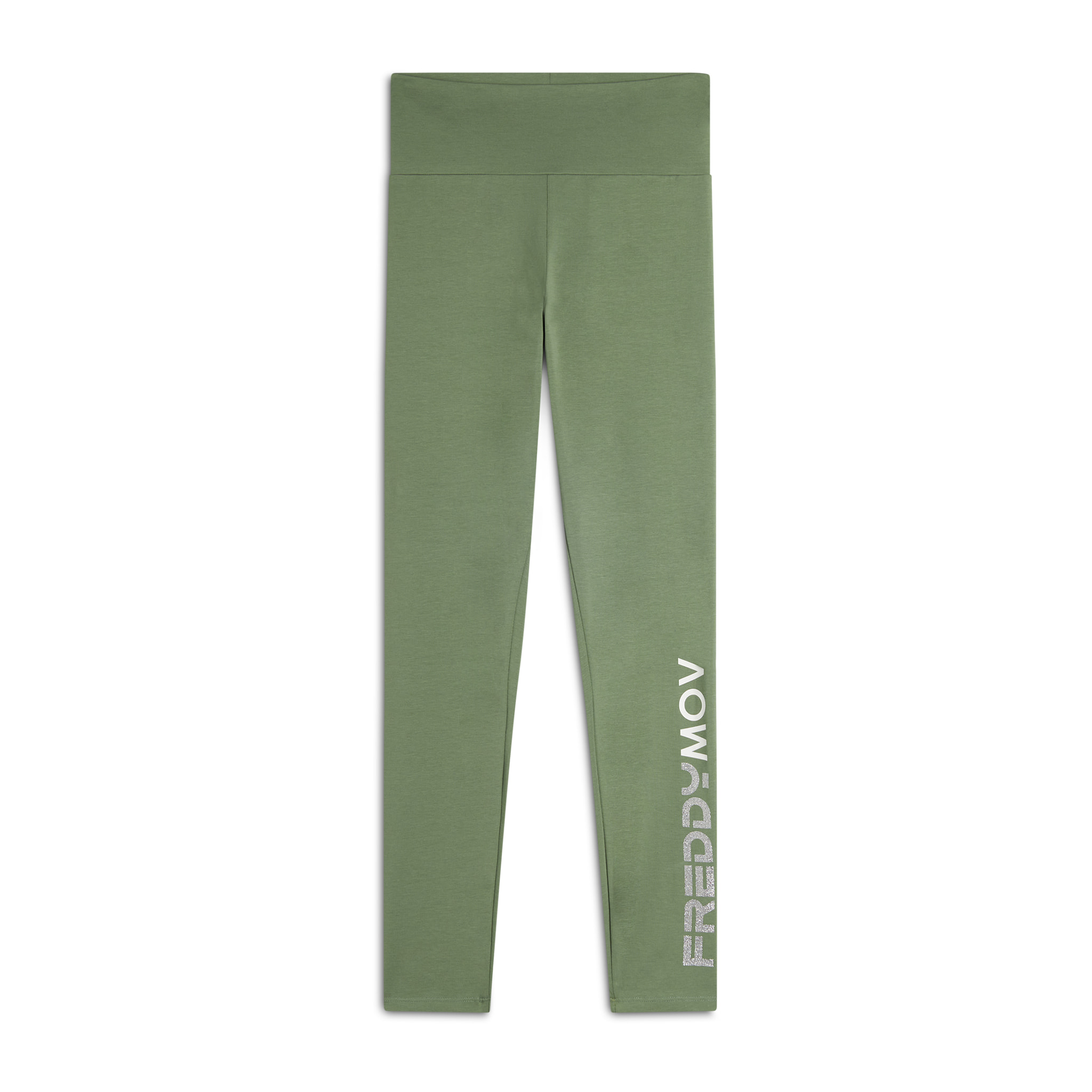 Pantaloni 7/8 donna Vita Alta con logo maculato sul fondo