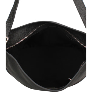 Borsa a spalla da donna Made in Italy - Modello Zelia Plus - 100% pelle - 29.0 x 32.0 x 17.5 cm