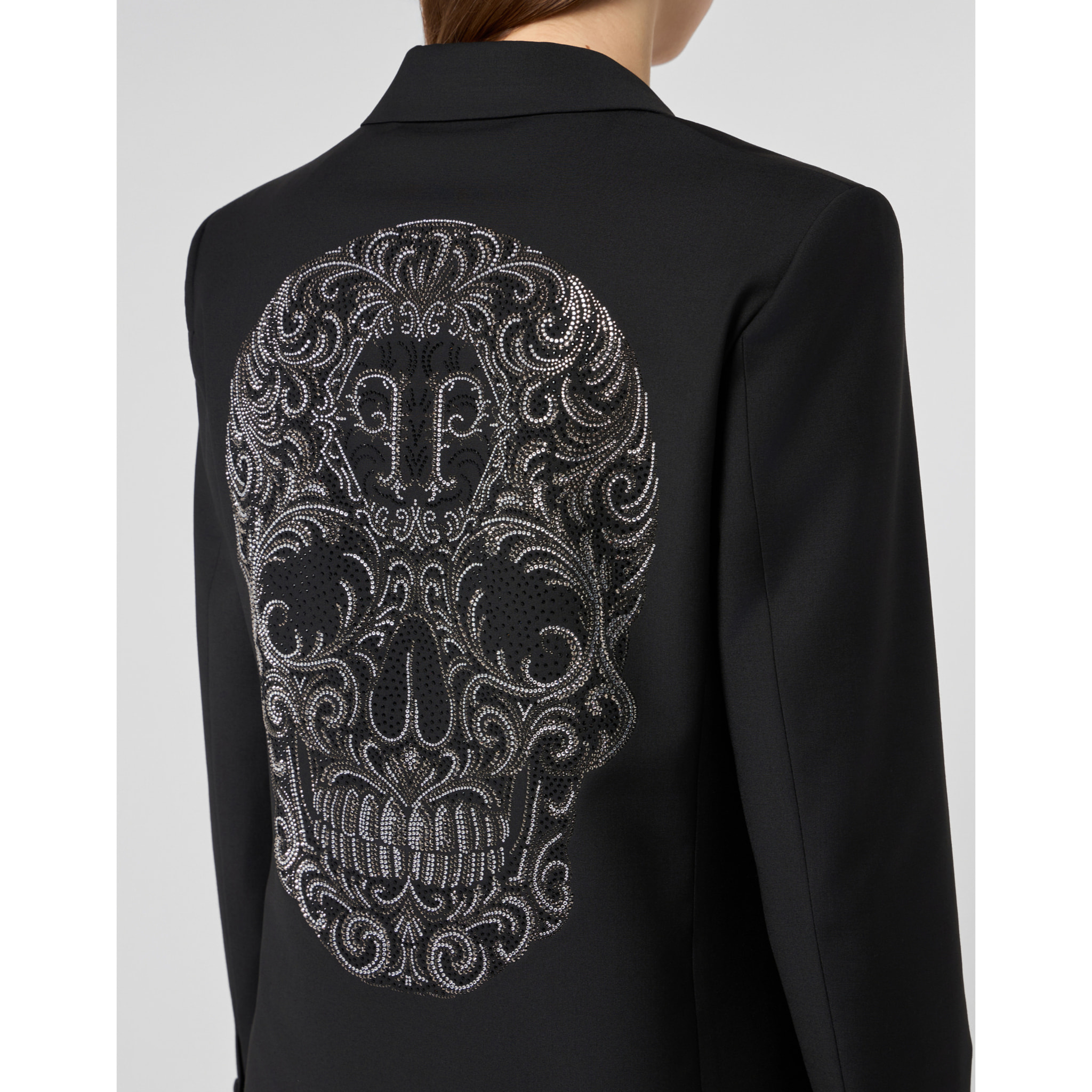 PHILIPP PLEIN Boyfriend's Fit Blazer Baroque Skull