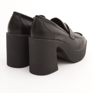 MOCASSINO CHUNKY LISCIO CHOCOLA' NERO