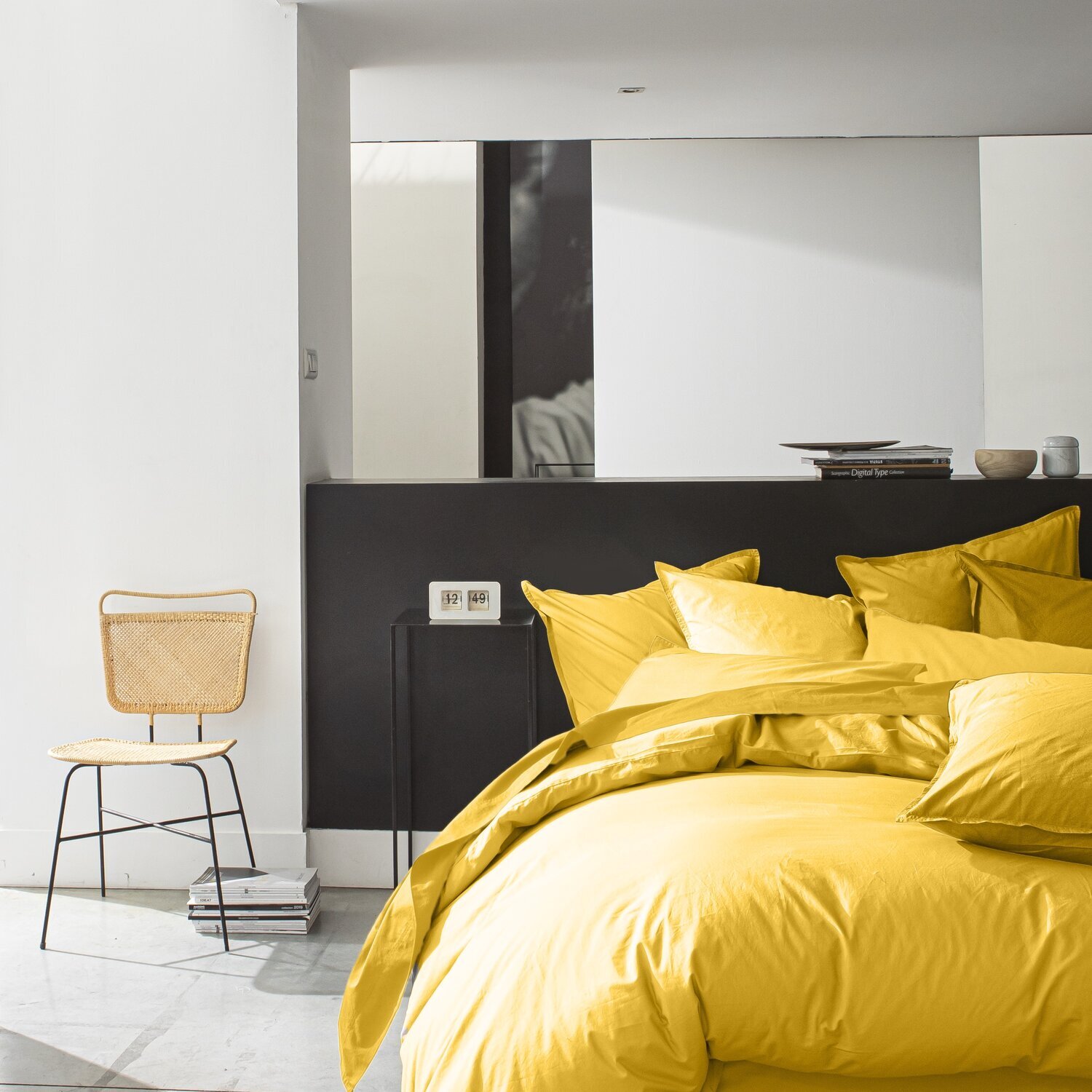 Paire de Taies d'oreiller 100% percale coton lavé 80fils bleu lagon