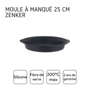 Lot de 2 moules à gâteaux 25/25 cm en silicone fibre de verre Silicone fibre de verre Silicone fibre de verre Zenker  Silicone fibre de verre