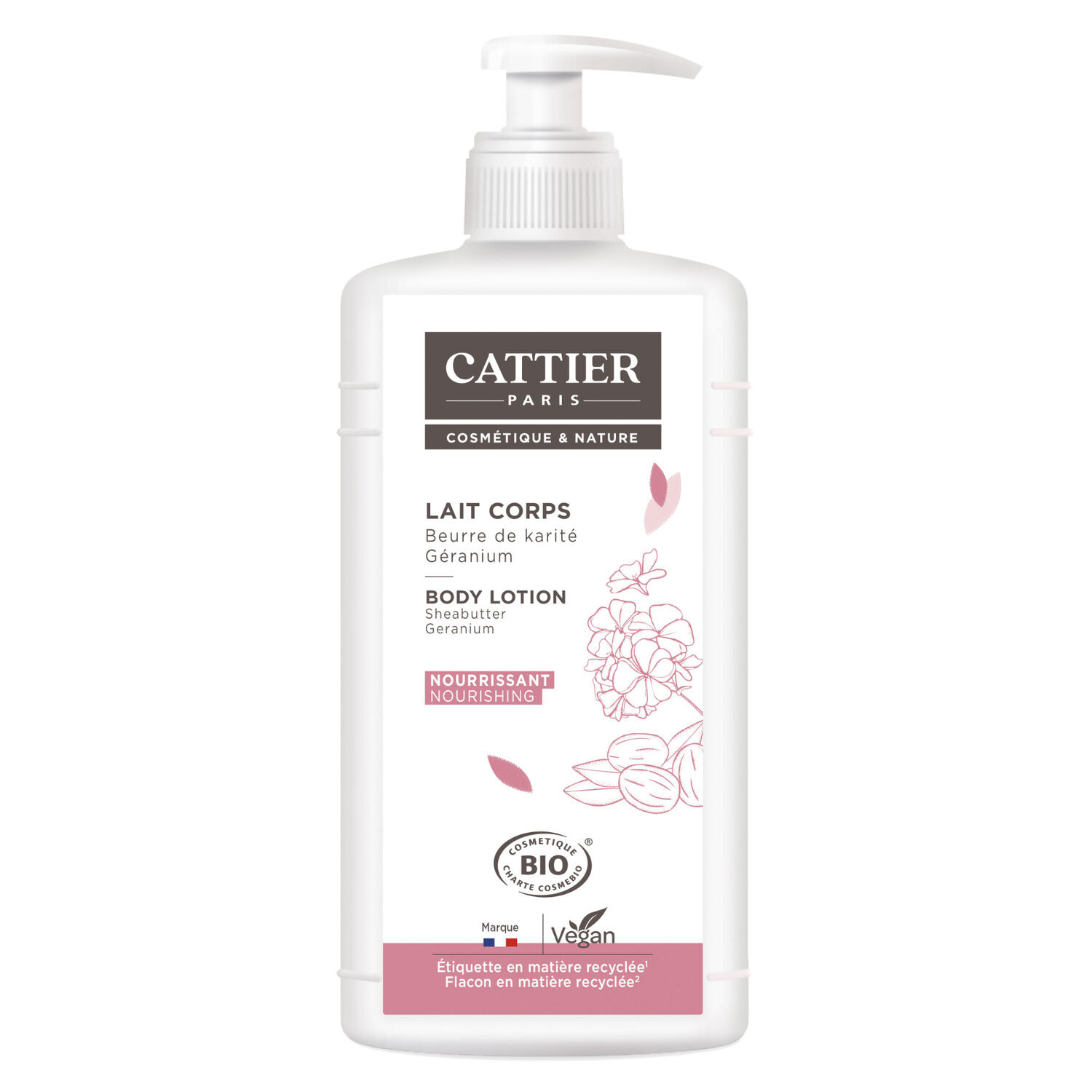 Lait Corps Nourrissant - Beurre de Karité & Géranium 500 ml