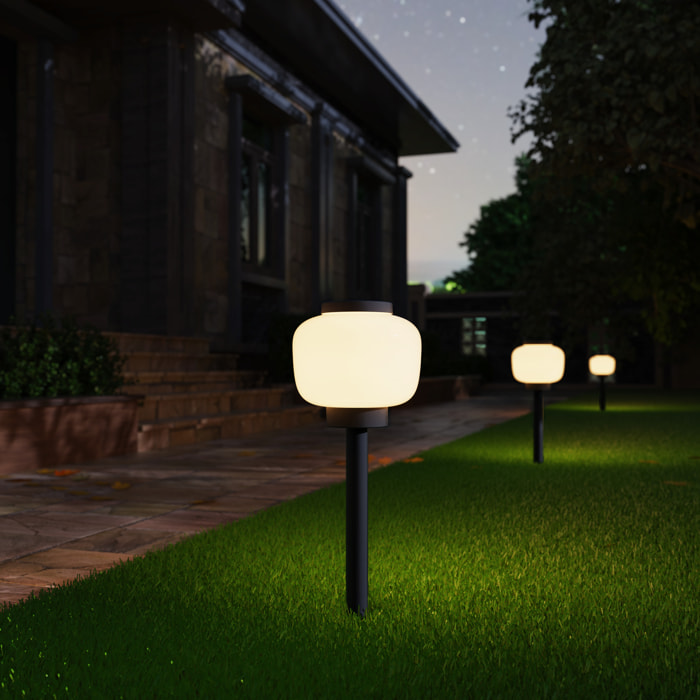 Forlight Lamtam - Baliza de Jardín E27 para Exterior con Protección IP44 Color Negro