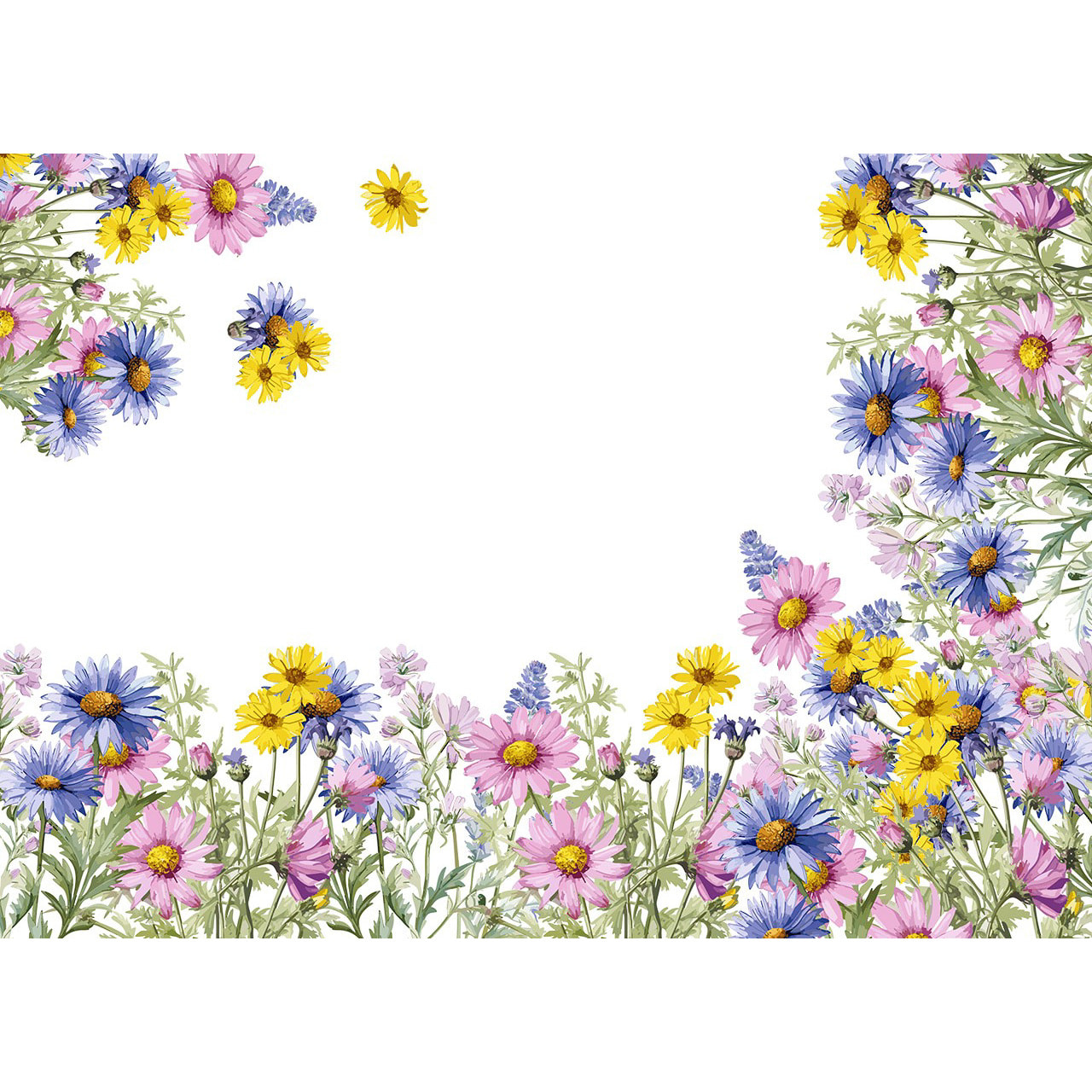 Tovaglia Copritavolo Cucina In Stampa Digitale Disegno Aiuola GI