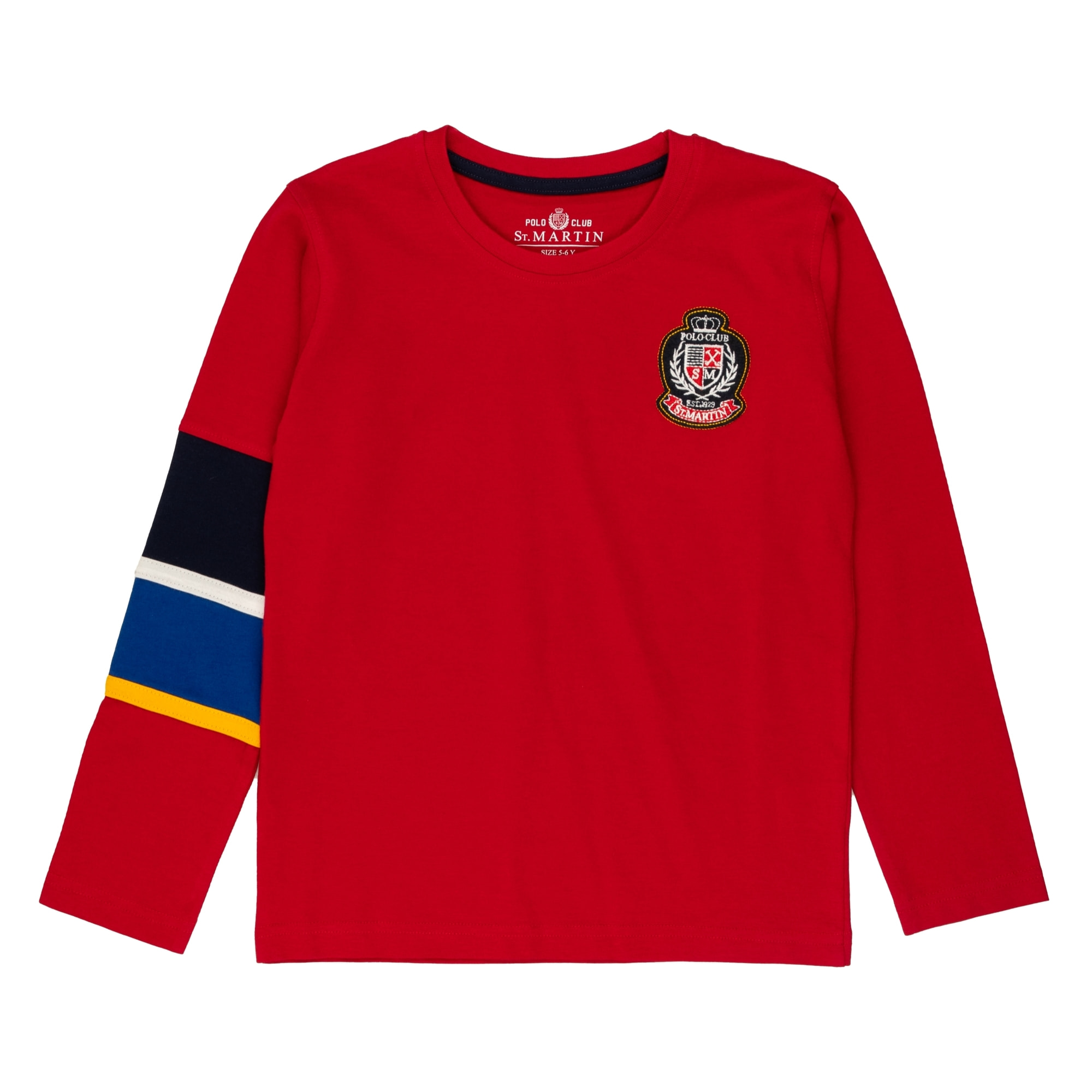 T-shirt con ricamo logo e fasce sulla manica