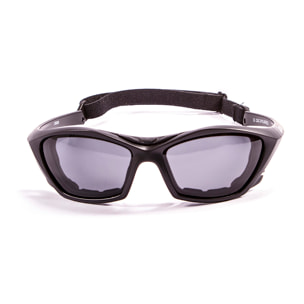Gafas de deportes acuáticos OCEAN LAKE GARDA - Negro mate / Ahumada zeiss